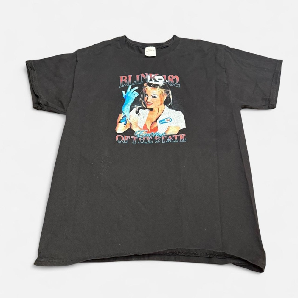 Y2K Blink-182 Enema of the State Nurse Graphic Tee – Early 2000s Hanes (M) - Picture 2 of 4